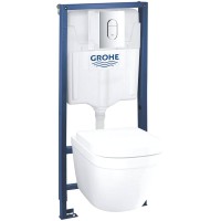 Унитаз подвесной с инсталляцией GROHE Solido 5в1 39536000