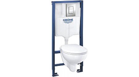 Унитаз подвесной с инсталляцией GROHE Solido Lecico 39586000