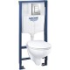 Унитаз подвесной с инсталляцией GROHE Solido Lecico 39586000