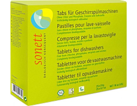 Таблетки для посудомоечных машин Sonett Органические (25x20г)