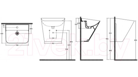 Умывальник Isvea Sott Aqua Monoblock 10SQ37002B