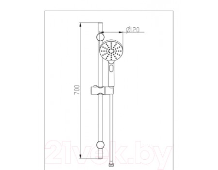 Душевой гарнитур Bravat Source D171BW-ENG (черный)