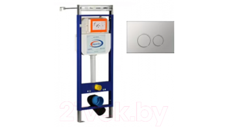 Унитаз подвесной с инсталляцией AM.PM Spirit C701700WH + C707858WH + 10.702.45B.02.19