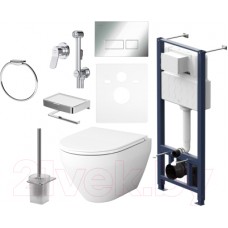 Унитаз подвесной с инсталляцией AM.PM Spirit CK70HA