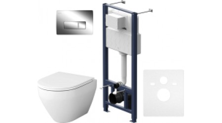 Унитаз подвесной с инсталляцией AM.PM Spirit IS48051.701700