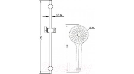 Душевой гарнитур Esko SSS751