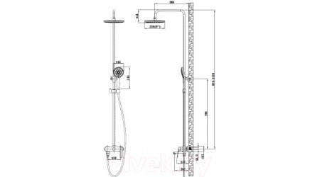 Душевая система Esko ST300 (графит)