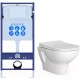 Унитаз подвесной с инсталляцией Aquatek Standart 50 INS-0000012 + VitrA Zentrum (с сиденьем)