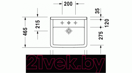 Умывальник Duravit Starck 3 56x46.5 (0302560000)