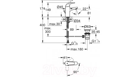 Смеситель GROHE Start Curve 23765000 