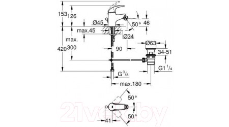 Смеситель GROHE Start Curve 23766000 