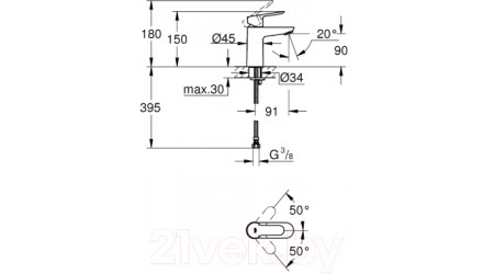 Смеситель GROHE Start Edge 23344000 
