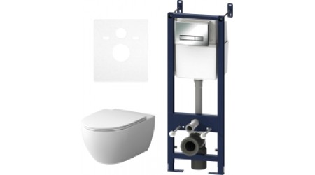 Унитаз подвесной с инсталляцией AM.PM Awe IS30251.111700