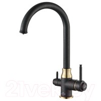 Смеситель ZorG Steel Hammer SH 763 (черный/бронза)