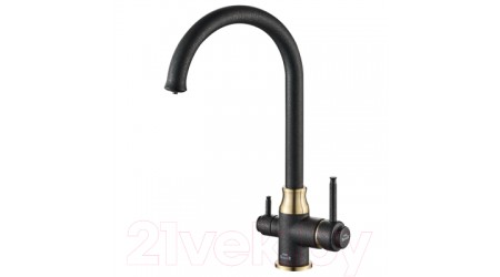 Смеситель ZorG Steel Hammer SH 763 (черный/бронза) 