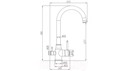 Смеситель ZorG Steel Hammer SH 763 PVD (графит) 