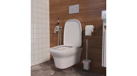 Унитаз подвесной White Wave Stone (белый глянец)