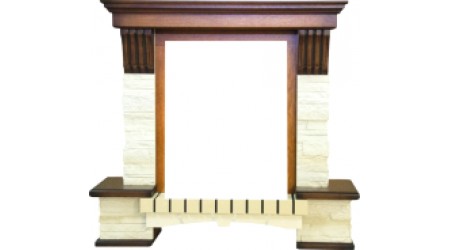 Портал для камина Смолком Stone Montebello Corner STD (дуб антик)