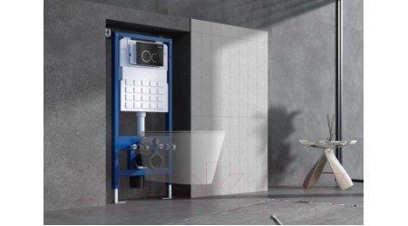 Унитаз подвесной с инсталляцией Roxen StounFix Slim 530473