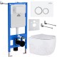 Унитаз подвесной с инсталляцией Roxen StounFix Slim 505547