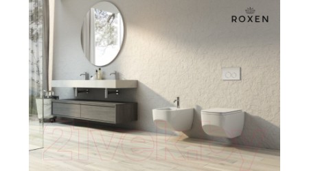Унитаз подвесной с инсталляцией Roxen StounFix Slim 507197