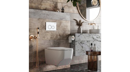Унитаз подвесной с инсталляцией Roxen StounFix Slim 506177
