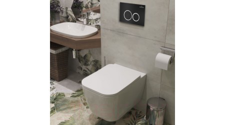 Унитаз подвесной с инсталляцией Roxen StounFix Slim 506802