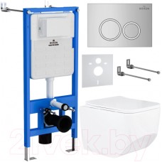Унитаз подвесной с инсталляцией Roxen StounFix Slim 518414
