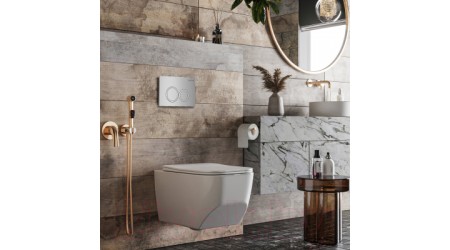 Унитаз подвесной с инсталляцией Roxen StounFix Slim 518414