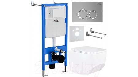 Унитаз подвесной с инсталляцией Roxen StounFix Slim 532055
