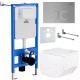 Унитаз подвесной с инсталляцией Roxen StounFix Slim 532055