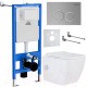 Унитаз подвесной с инсталляцией Roxen StounFix Slim 533185