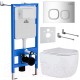 Унитаз подвесной с инсталляцией Roxen StounFix Slim 551921