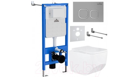 Унитаз подвесной с инсталляцией Roxen StounFix Slim 568544