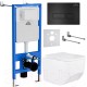 Унитаз подвесной с инсталляцией Roxen StounFix Slim 582388