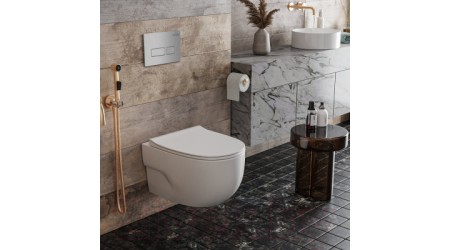 Унитаз подвесной с инсталляцией Roxen StounFix Slim 593355