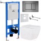 Унитаз подвесной с инсталляцией Roxen StounFix Slim 616329