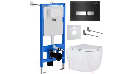 Унитаз подвесной с инсталляцией Roxen StounFix Slim 646666