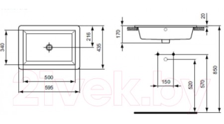 Умывальник Ideal Standard Strada K078001