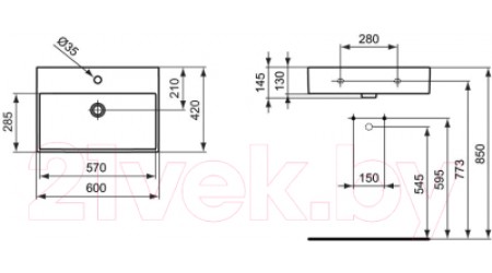 Умывальник Ideal Standard Strada K077801