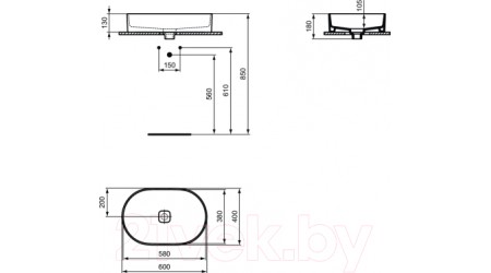 Умывальник Ideal Standard Strada II Oval Vesse T298101