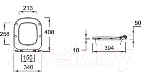 Унитаз подвесной Jacob Delafon STR Compact EDF102-00 + E70025-00