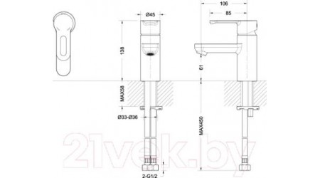 Смеситель Bravat Stream-D F137163C 