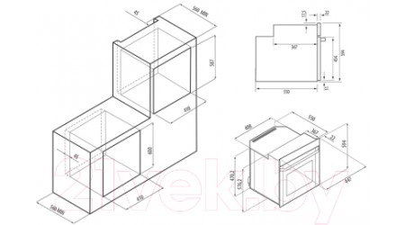 Газовый духовой шкаф Krona Stretto 45 WH / 00026328