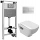 Унитаз подвесной с инсталляцией Jacob Delafon Struktura E5504 + E4316-CP + EDE102 + E70024