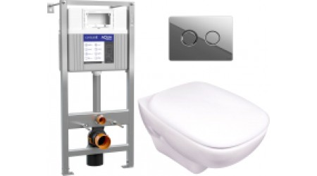 Унитаз подвесной с инсталляцией Kolo Style L29003000 + 50Z/А63476 + P-BU-ACN-CIR/Cg (с сиденьем Soft-Close)