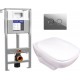 Унитаз подвесной с инсталляцией Kolo Style L29003000 + 50Z/А63476 + P-BU-ACN-CIR/Cg (с сиденьем Soft-Close)