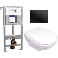 Унитаз подвесной с инсталляцией Kolo Style L29003000 +50Z/А63476 + P-BU-ACN-CIR-PN/Bl/Gl (с сиденьем Soft-Close)