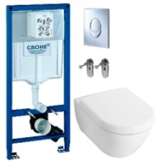 Унитаз подвесной с инсталляцией Villeroy & Boch Subway 2.0 5600-10-01 + 9M68 S101 + 38721001