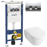Унитаз подвесной с инсталляцией Villeroy & Boch Subway 2.0 5600-10-01 + 9M68 S101 + 458.122.21.1